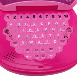 shoptix Educational Learning Laptop for Kids with LED Display, Alphabet ABC and 123 Number Learning Computer for Kids (Laptop Pink) image 4