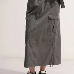 Tokyo Talkies Cotton Parachute Midi Skirt-image-47