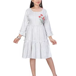 BAESD Striped A-Line Dress-image-67