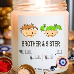 Aromatic Fables Pineapple Scented Candle Tilak & Elegant Rakhi Gift Set-image-35