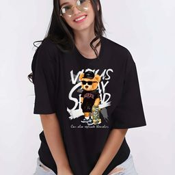 Moda Rapido Women Graphic Printed Round Neck Cotton Oversized T-shirt-picture-45