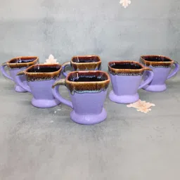 laghima jadon Blue Textured Ceramic Matte Mugs Set of Cups and Mugs image 3