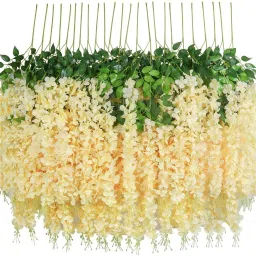 Beige Westeria Artificial Flower-26