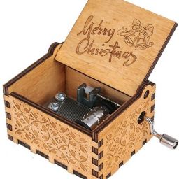 Engraved Musical Box Vintage Wooden Classic Music Box Crafts, Play The Tune Merry Christmas, Children's Day Birthday Gifts for Kids-image-41