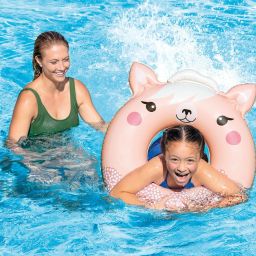 Cute Llama Animal Swimming Ring Air Tube for Kids and Adults Inflatable Swimming Safety Tube-29