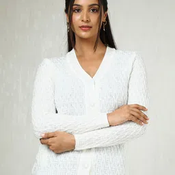 Soch Women Cable Knit Cardigan-image-58