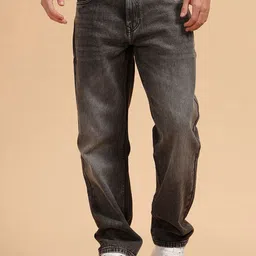 WROGN Men Comfort Relaxed Fit Mid-Rise Heavy Fade Jeans-image-97