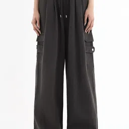 StyleCast Women Flared Mid-Rise Easy Wash Trousers-picture-8