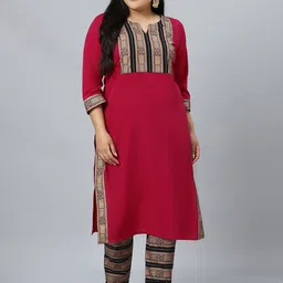 Sztori Women Printed Regular Kurta with Trousers-image-80