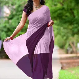 HERE&NOW Colourblocked Half and Half Festive Saree-picture-47
