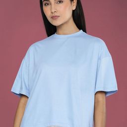 DressBerry Women Drop-Shoulder Sleeves Boxy T-shirt-image-29