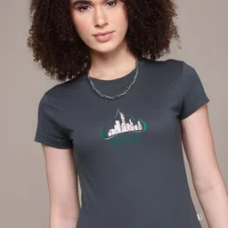 SZN Women Printed Regular Fit T-shirt-image-75