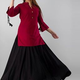TRY LUCK FASHION Women Regular Kurta with Skirt-image-47
