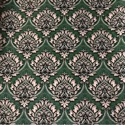 INDIAN ROYALS Green and Black Damask Printed Self-Adhesive & Durable Wall Sticker-image-63