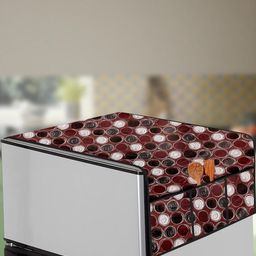 The Furnishing Tree Maroon Plastic Refrigerator Cover-image-60