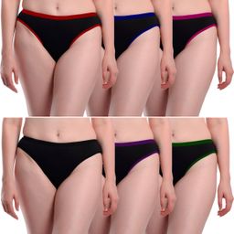 samvar Pack of 6 Women Hipster Red, Blue, Pink, Black, Purple, Green Panty-picture-12