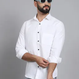 Men Regular Fit Solid Spread Collar Casual Shirt-picture-14