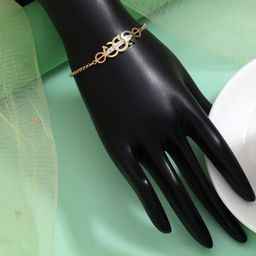 PREYANS Women American Diamond Gold-Plated American Diamond Bracelet-image-16
