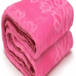 tundwal's Pink Floral Mink Heavy Winter Double Bed Blanket-image-75
