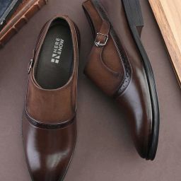 Brown Monk formal shoes Party Wear For Men-image-7