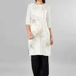 RANGMANCH BY PANTALOONS Women Geometric Printed Flared Sleeves Kurta-picture-54