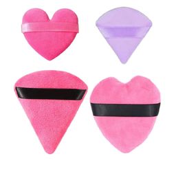 Facejewel Set Of 4 Big Triangle Heart Puff, 1 Makeup Triangle & Heart Puff-43
