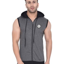 Blisstone Men Hooded Sleeveless Casual T-shirt-picture-11