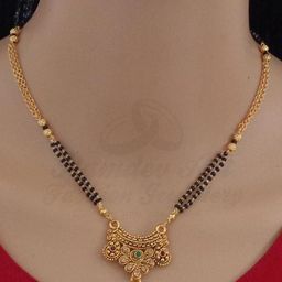 Ramdev Art Fashion Jwellery Brass Gold Plated Mangalsutra-21