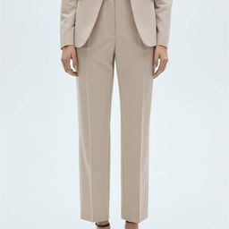 MANGO Women Mid-Rise Formal Cropped Chinos-image-30