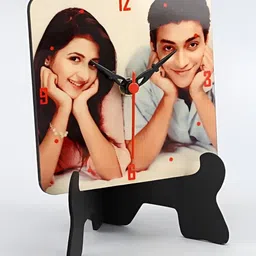 fnp Black Printed Contemporary Table Clock-47