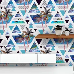 ArtzFolio Printed UV-Resistant Anti-Bacterial Abstract Tropical Palm Tree Peel & Stick Wallpaper-image-60