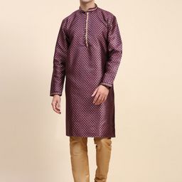 Moda Rapido Ethnic Motifs Woven Design Straight Kurta With Pyjama-image-96