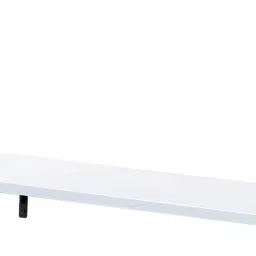 White Wall Mounted Shelf | L Bracket Wall Stand | Photo Shelf for Home Particle Board Wall Shelf-image-73