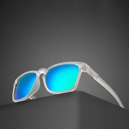 AFERELLE Unisex Square Sunglasses with Polarised Lens RMATCLRGRNV0-image-18