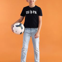 U.S. Polo Assn. Kids Boys Slim Fit Mid-Rise Light Fade Stretchable Jeans-image-33