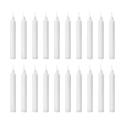 TRUE DECOR White 20 pieces Pillar Candle-image-39
