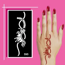 Relaxing Mehndi Stencil Template Sheets for Home Spa or Art Time-image-49