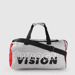 WROGN Brand Logo Printed Medium Duffel Bag-25