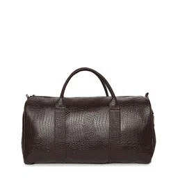 GEPACK Unisex Brown Textured Synthetic Duffel Bag-2