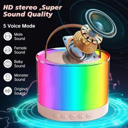 aavira Portable RGB Bluetooth Karaoke Speaker with Wireless Mic & LED Lights image 5