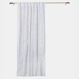 Fabindia Sangam White Floral Long Door Curtain-image-25