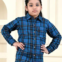 Cloth Bites Unisex Kids Checked Formal Shirt-picture-40