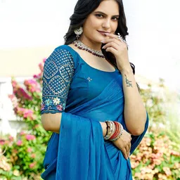K 5 Fashion Pure Chiffon Saree image 2
