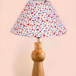Devansh White Wood Traditional Abstract Shaped Table Lamp image 4