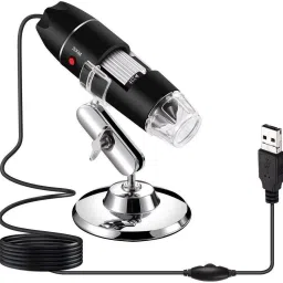 USB 3x1 Digital Microscope 40X to 1600X, 8 LED Magnification Endoscope Camera Microscope Slide Box-4