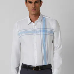 Van Heusen Men Spread Collar Multi Striped Cotton Slim Fit Formal Shirt-image-45