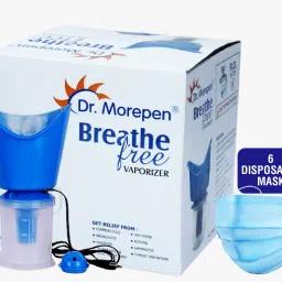 Dr. Morepen Breathe Steamer with 6 Disposable 3 Ply Face Mask Vaporizer-42