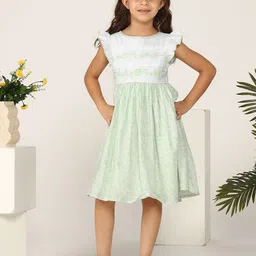Miyo Floral Print Flutter Sleeve Fit & Flare Dress-picture-24