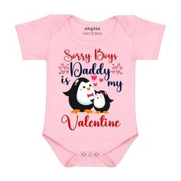 Arvesa Sorry Boys Daddy Is My Valentine Printed Romper-picture-11