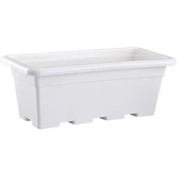 Kuber Industries White Rectangle Shaped Jupiter Gamla Window Planters image 3
